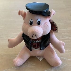 Harley-Davidson plush Pig, still has tag, very good condition, vest and hat!